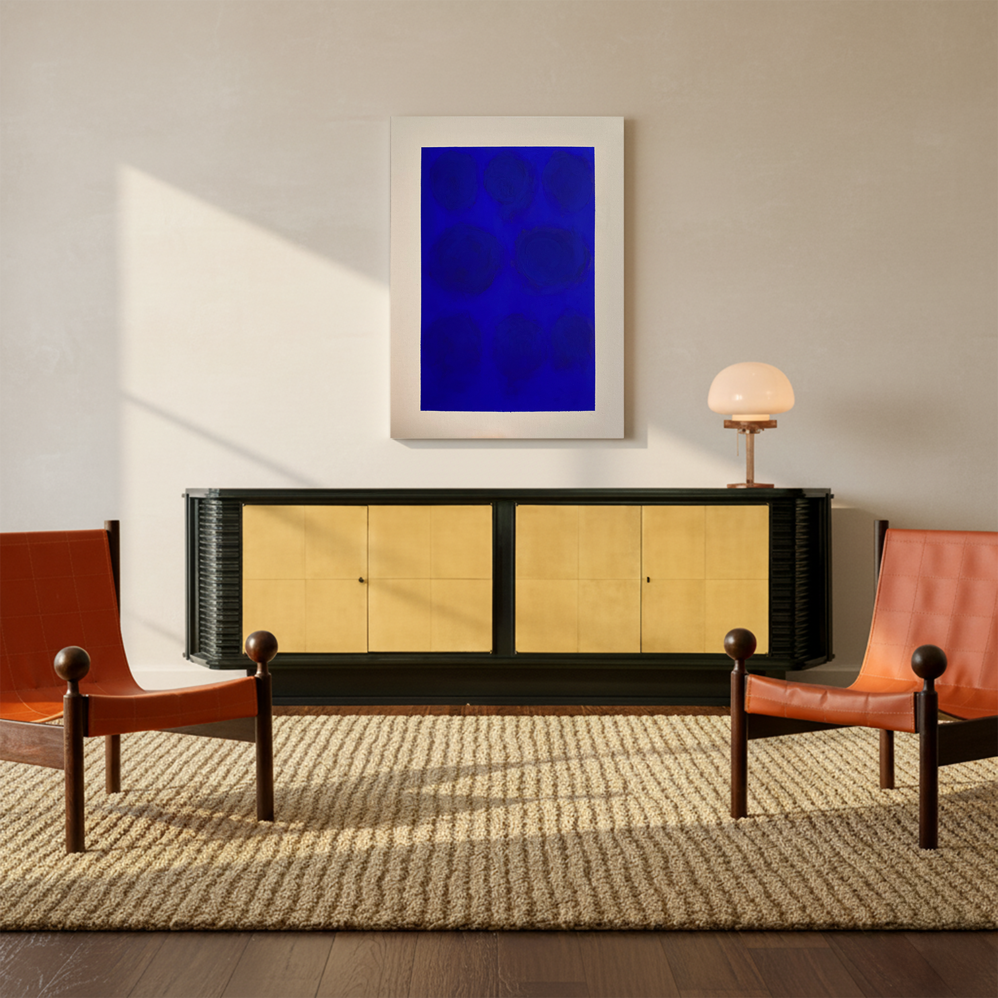 Cobalt Blue Ultra Matte Painting (100 x 73 cm)