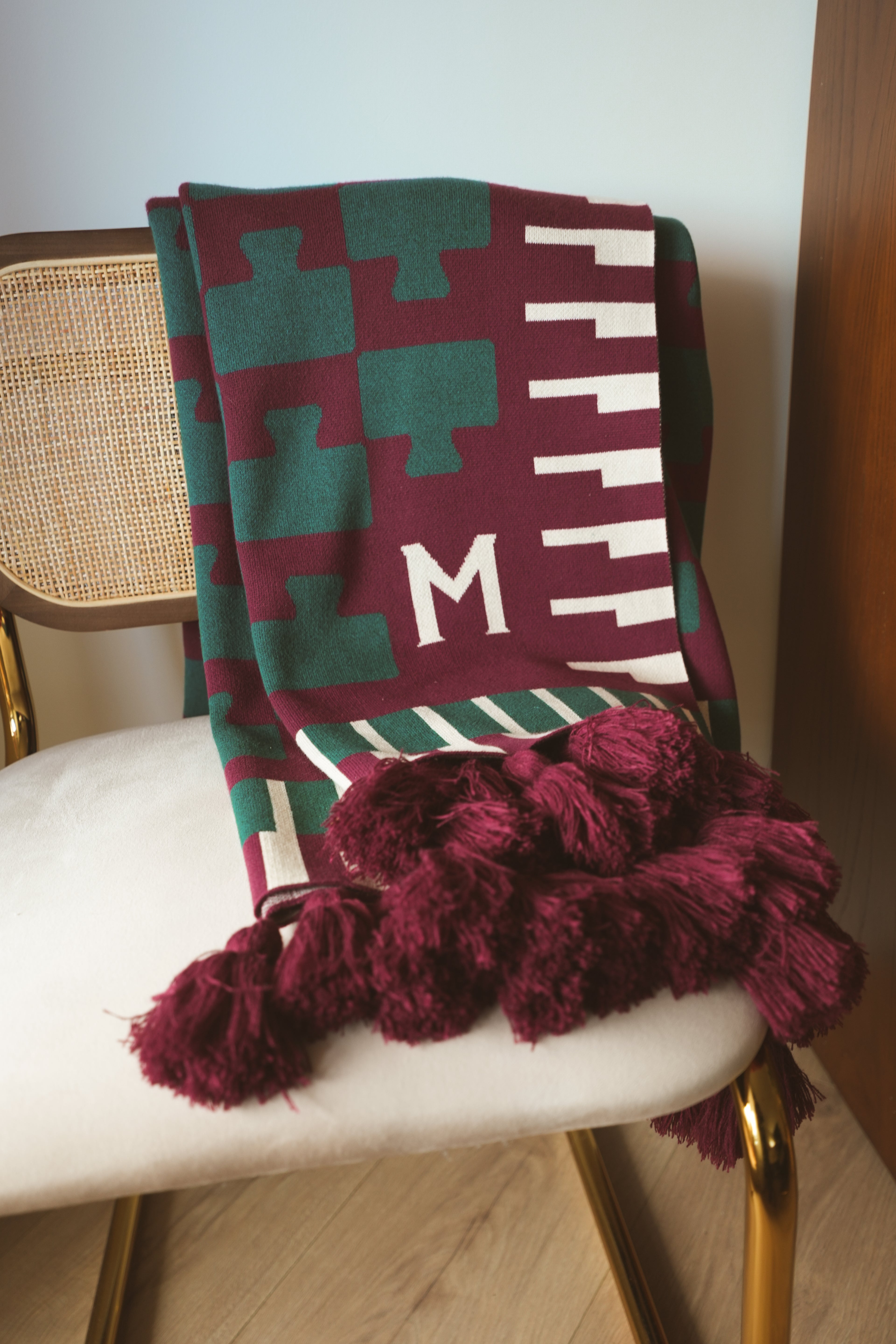 HAMPSTEAD Blanket Maroon
