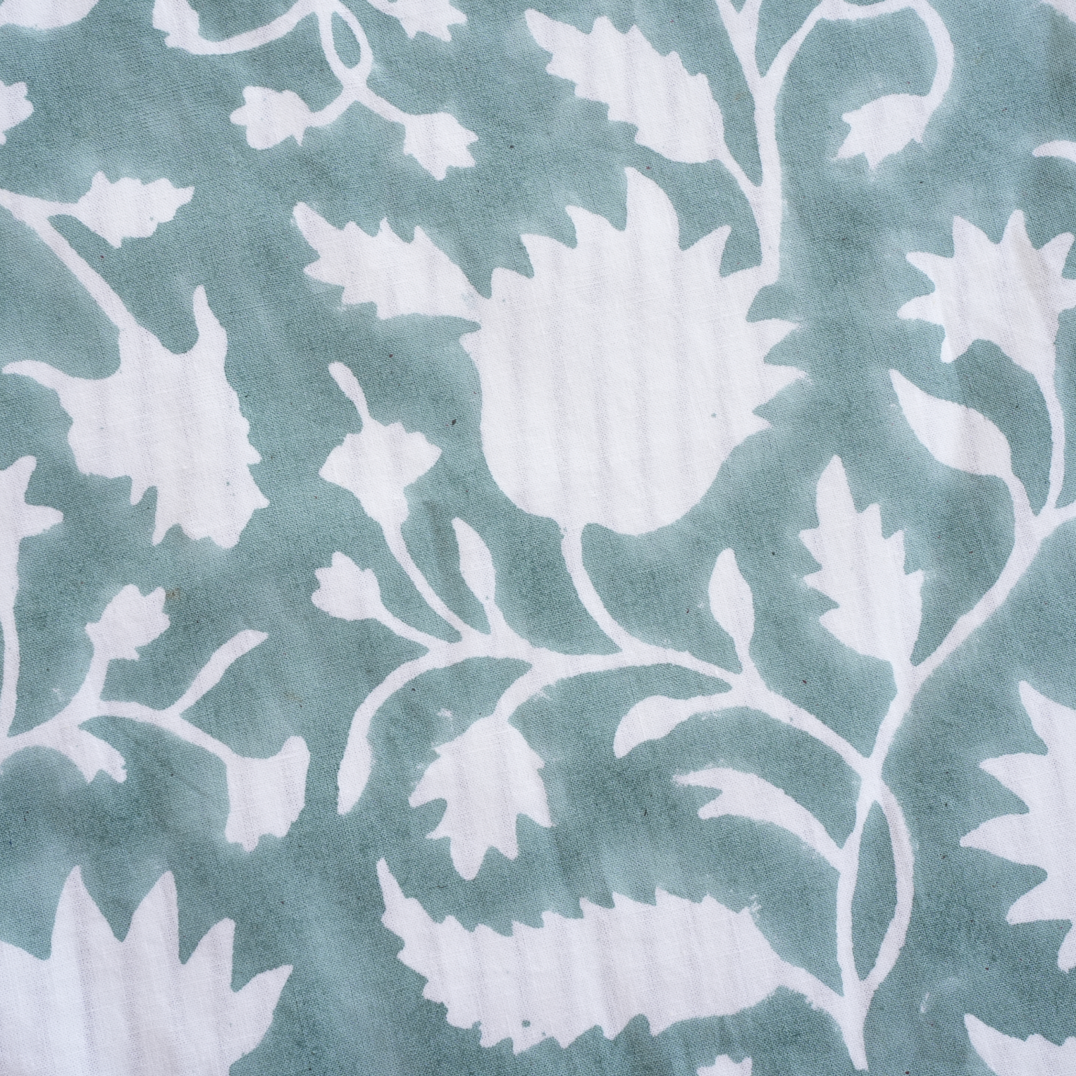 Round cotton ruffle placemat - Teal